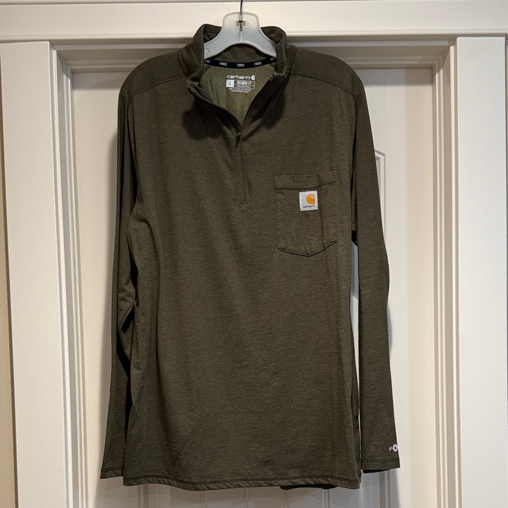 Carhartt Men's Dark Green Long Sleeve Tee